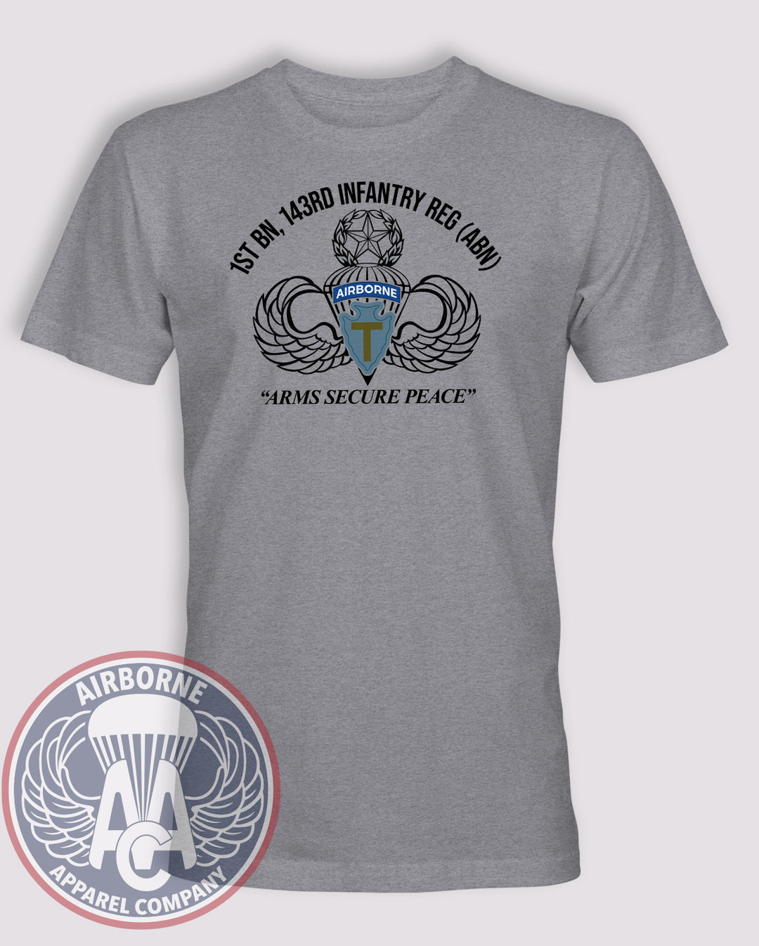 1-143 Infantry PT Style T-Shirt