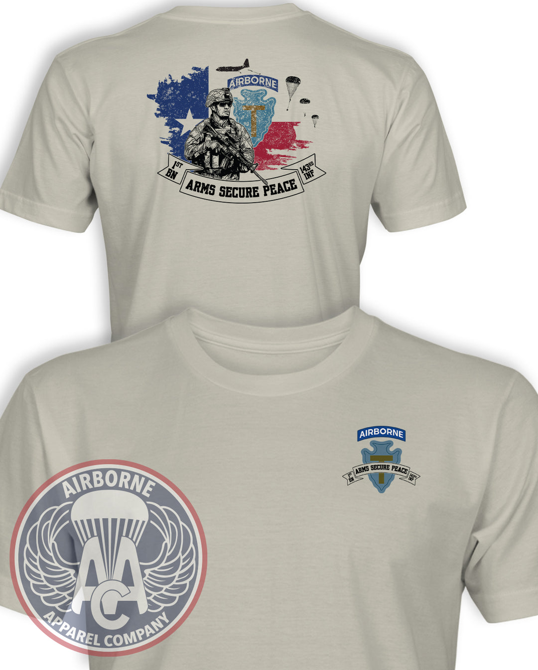 1-143 Infantry (Airborne) T-shirt
