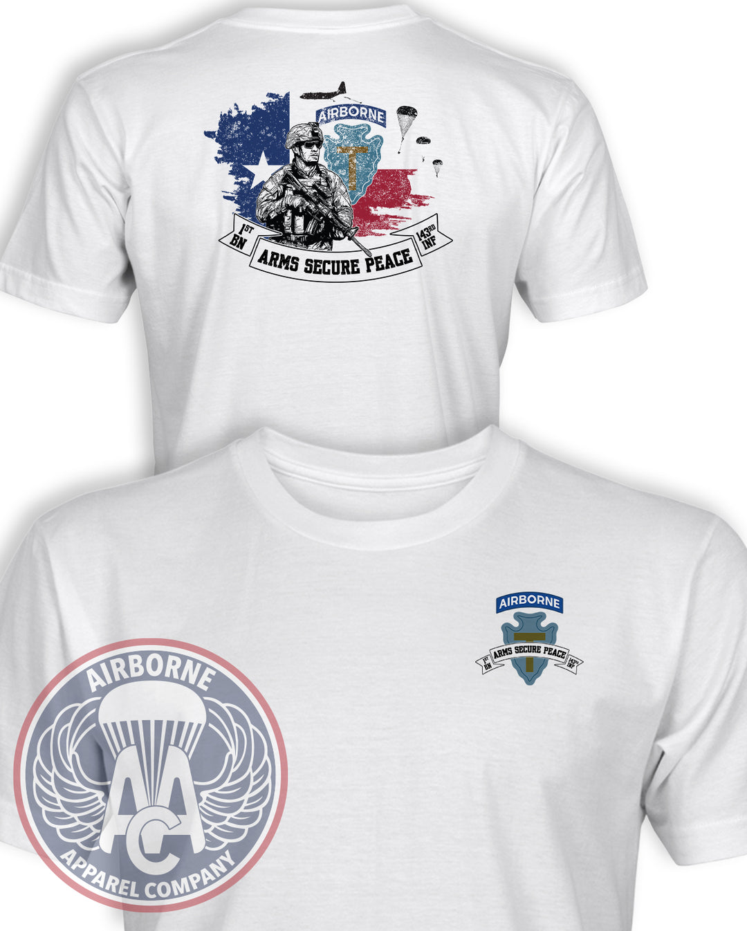 1-143 Infantry (Airborne) T-shirt