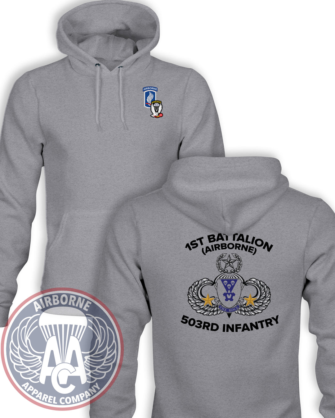 1-503 Infantry "First Rock" Champion® Powerblend™ Hoodie