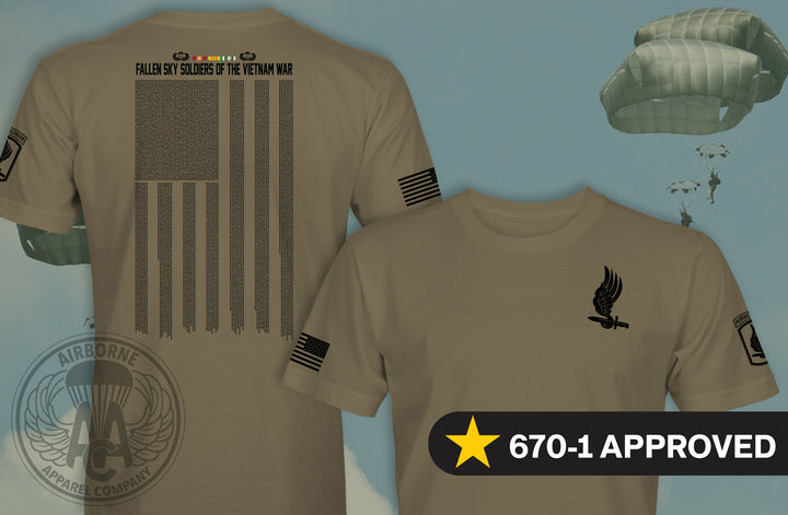 173rd Airborne Brigade Vietnam Fallen T-Shirt