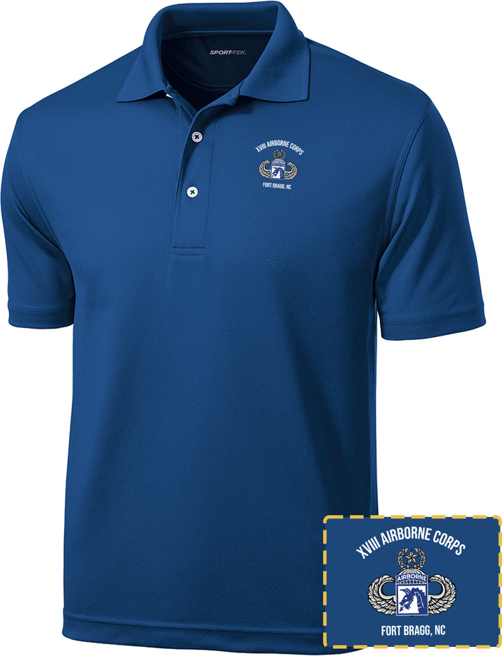 XVIII 18th Airborne Corps Dry-Fit Polo