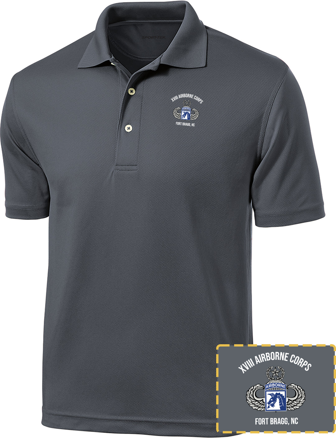XVIII 18th Airborne Corps Dry-Fit Polo