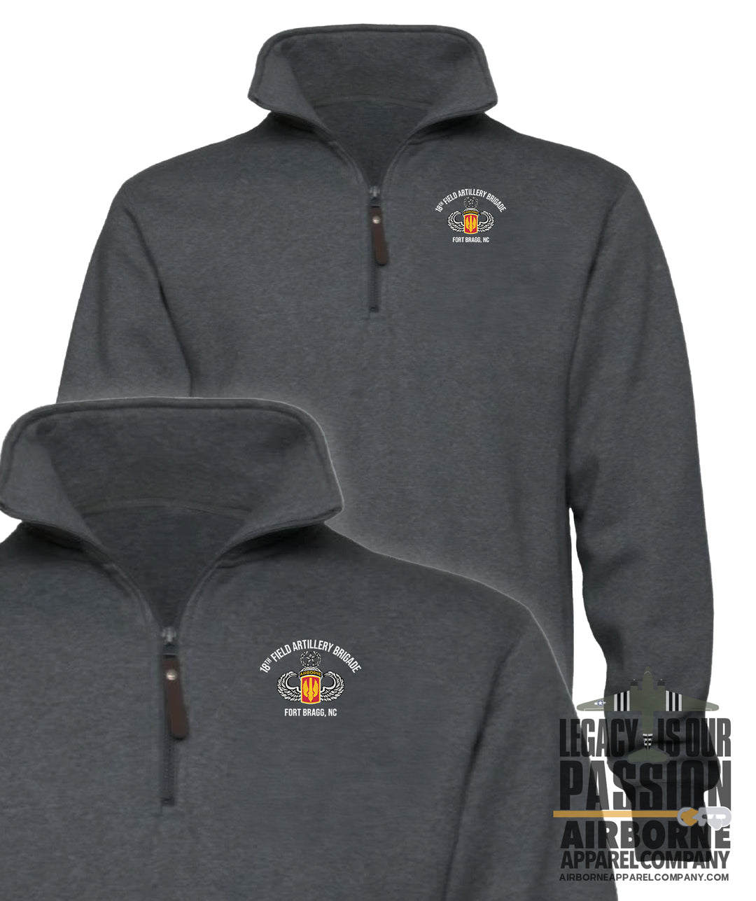 18th Field Artillery Brigade (Airborne) Quarter-Zip Pullover