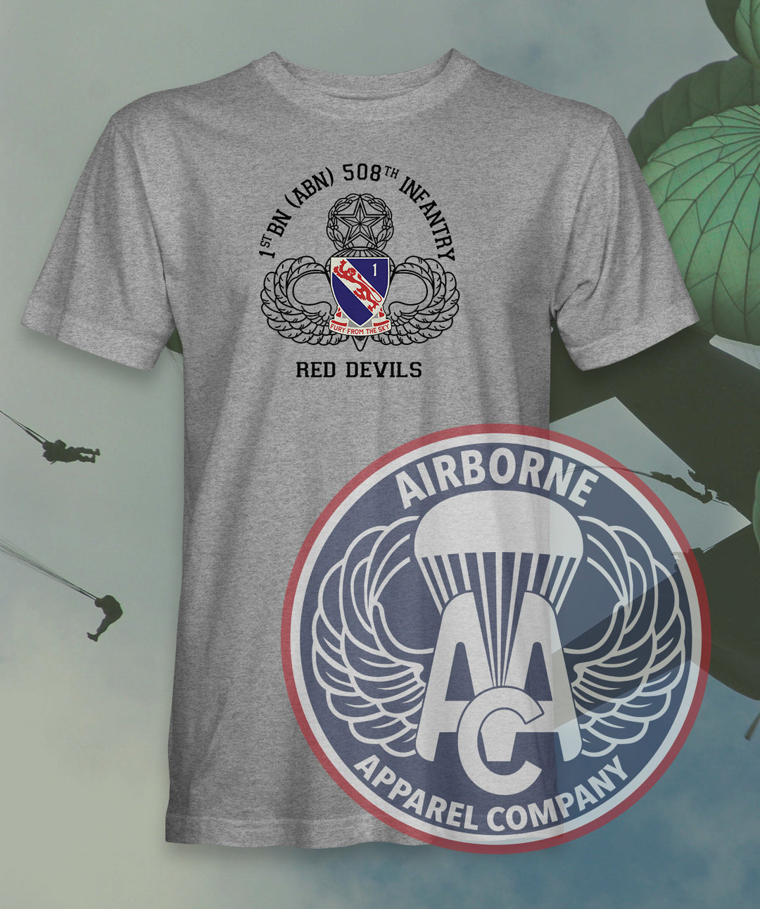 1-508 Red Devils Throwback 82nd Airborne T-shirt