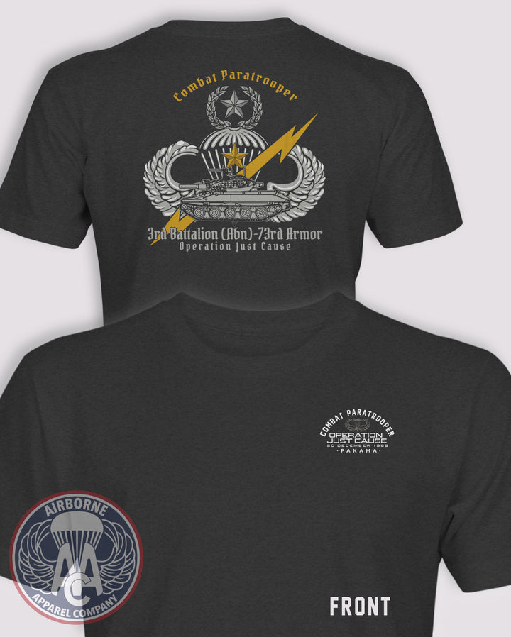 3-73 Armor Operation Just Cause Combat Paratrooper T-Shirt
