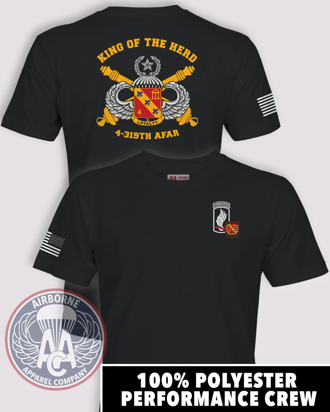 4-319th Airborne Field Artillery Regiment (AFAR) Dri-Fit Performance Shirt