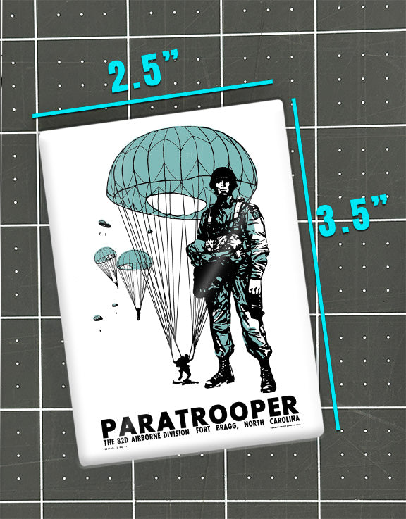82nd Airborne "Paratrooper" Fridge Magnet