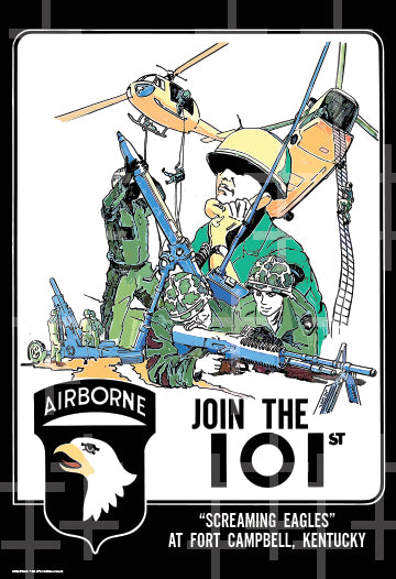 101st Airborne "Screaming Eagles" 13" x 19" Poster Reproduction