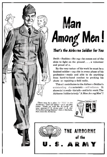 "A Man Among Men" 13" x 19" Recruiting Poster Reproduction