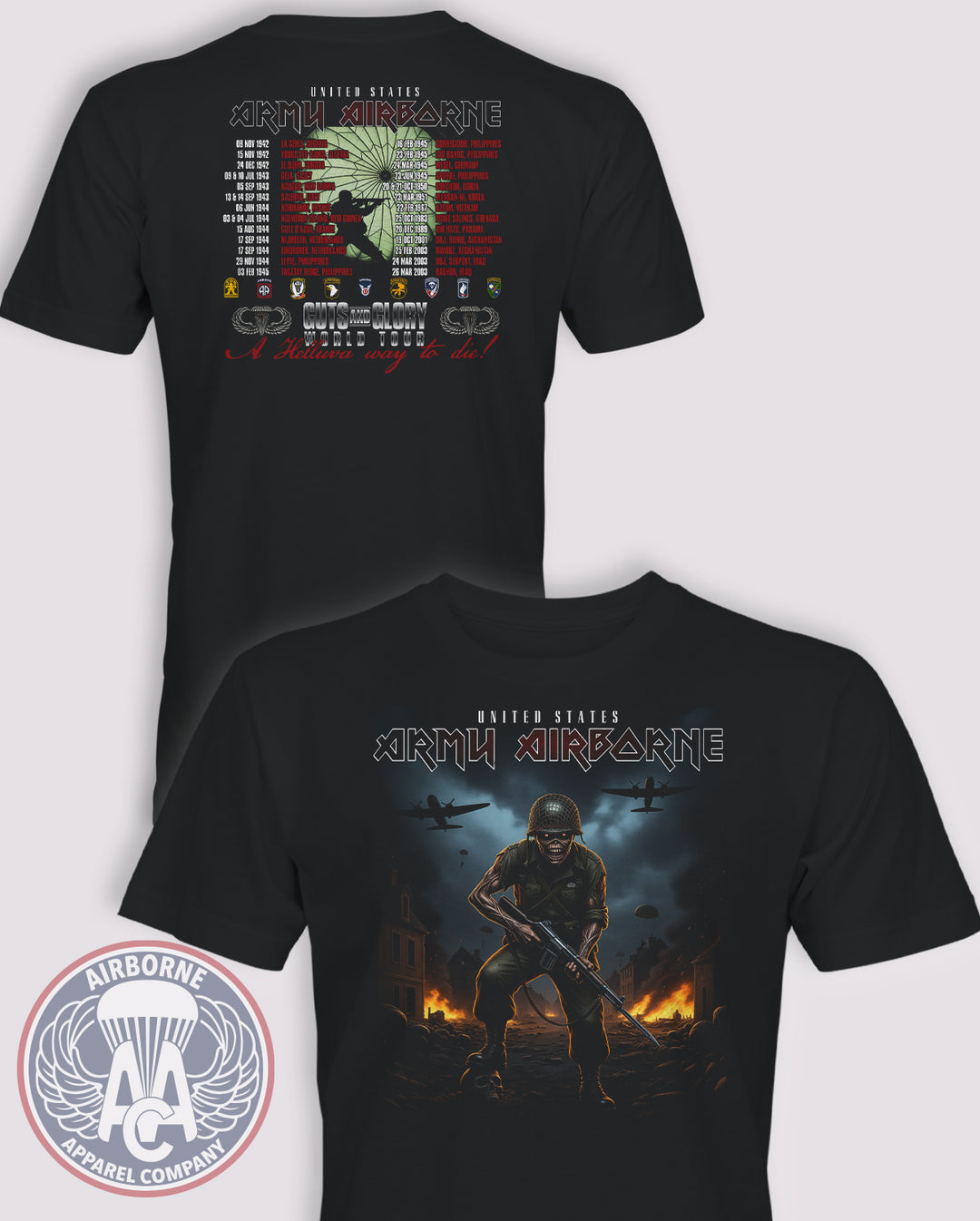 Airborne "Guts and Glory" World Tour Shirt