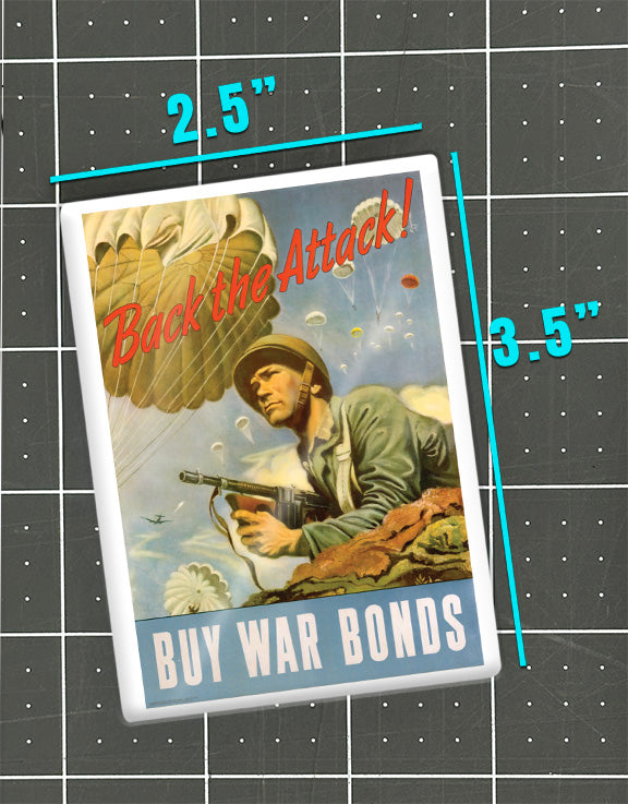 "Back the Attack" War Bond Fridge Magnet Magnet