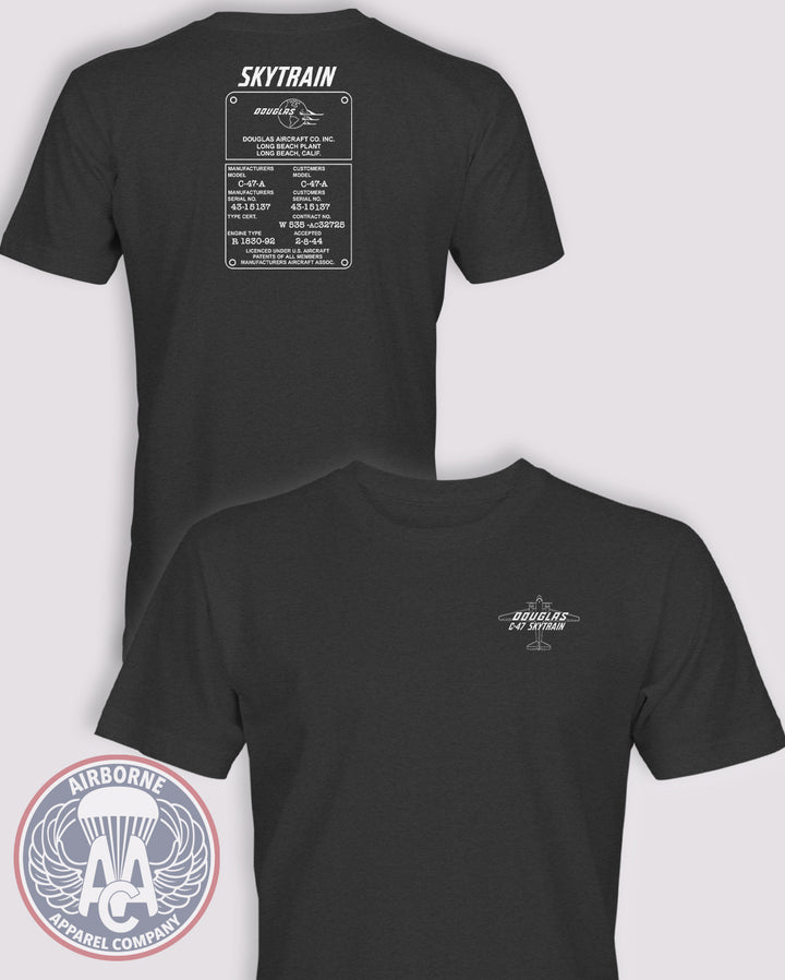 Douglas C-47 Data Plate T-Shirt