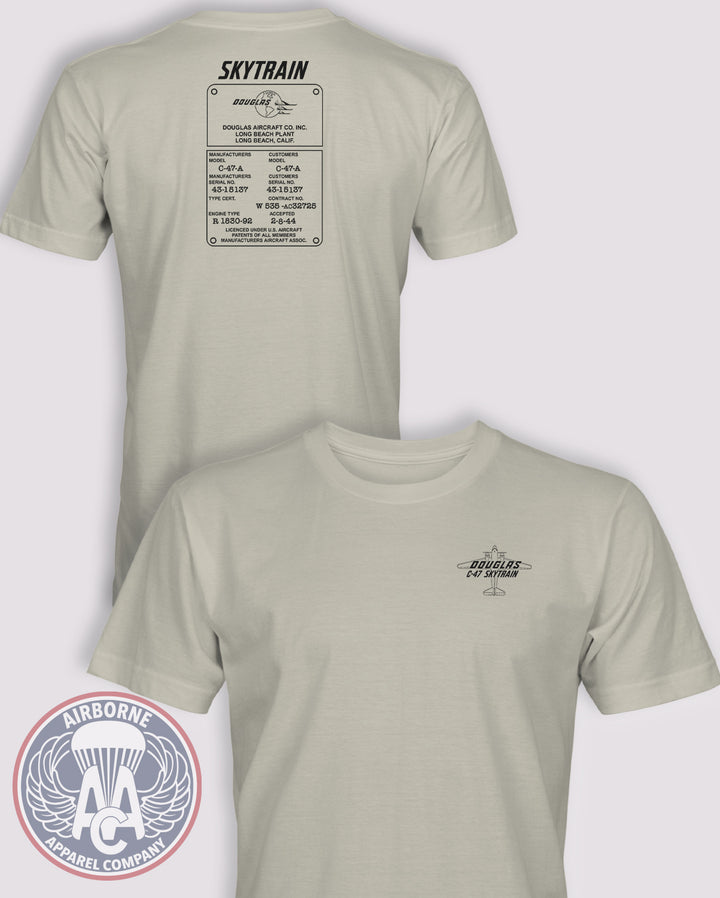 Douglas C-47 Data Plate T-Shirt