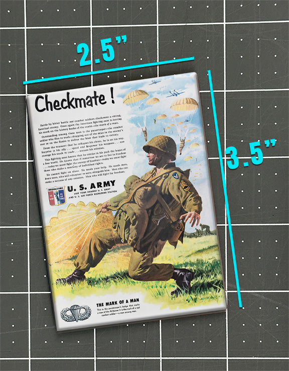 11th Airborne "Checkmate" Fridge Magnet