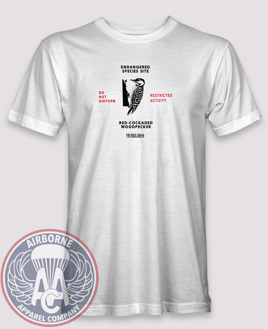 Red-cockaded Woodpecker FB REG 350-6 Training Area T-SHIRT