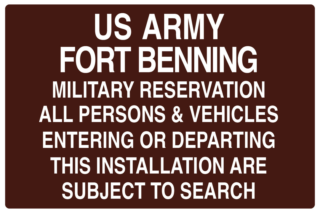 Benning 12x18 Installation Warning Sign