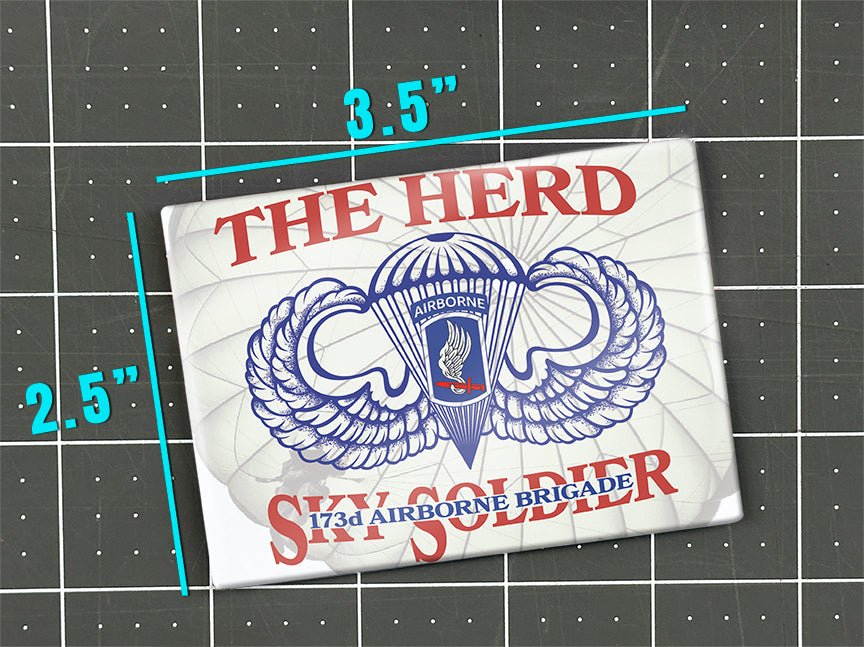 173rd Airborne "The Herd" Fridge Magnet