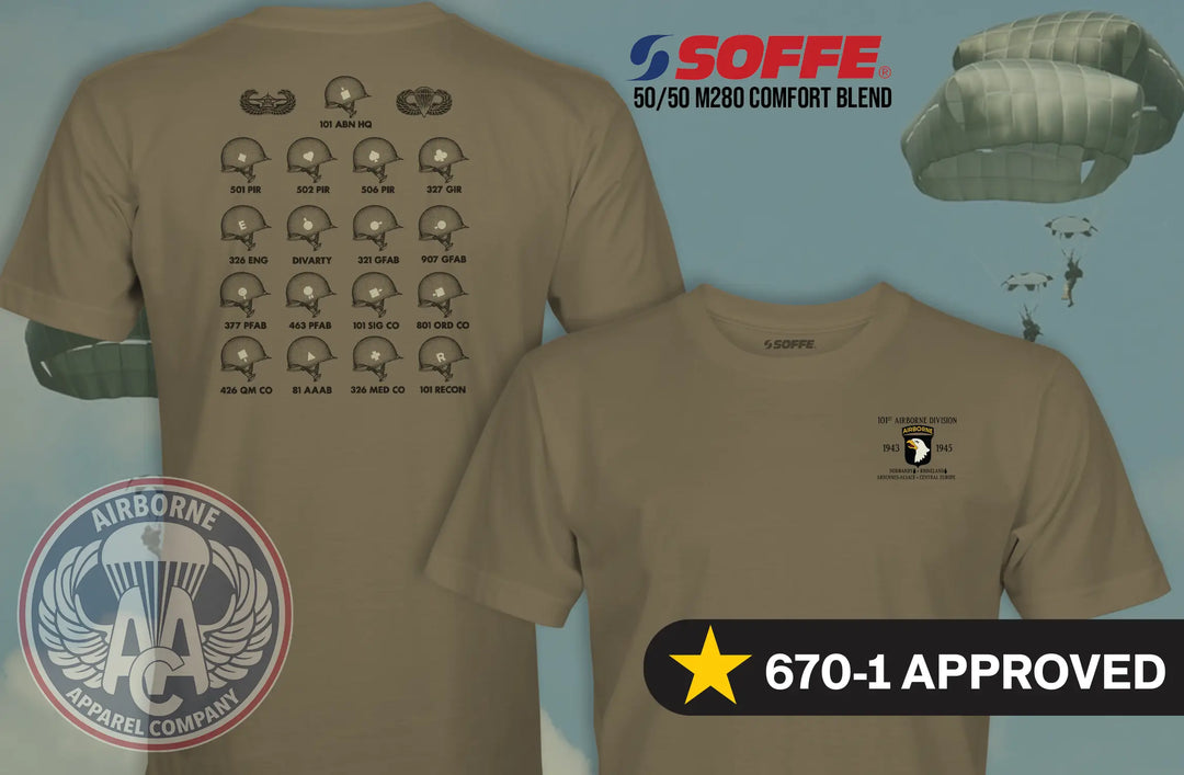 101st Airborne Division WWII Helmet Insignia T-Shirt