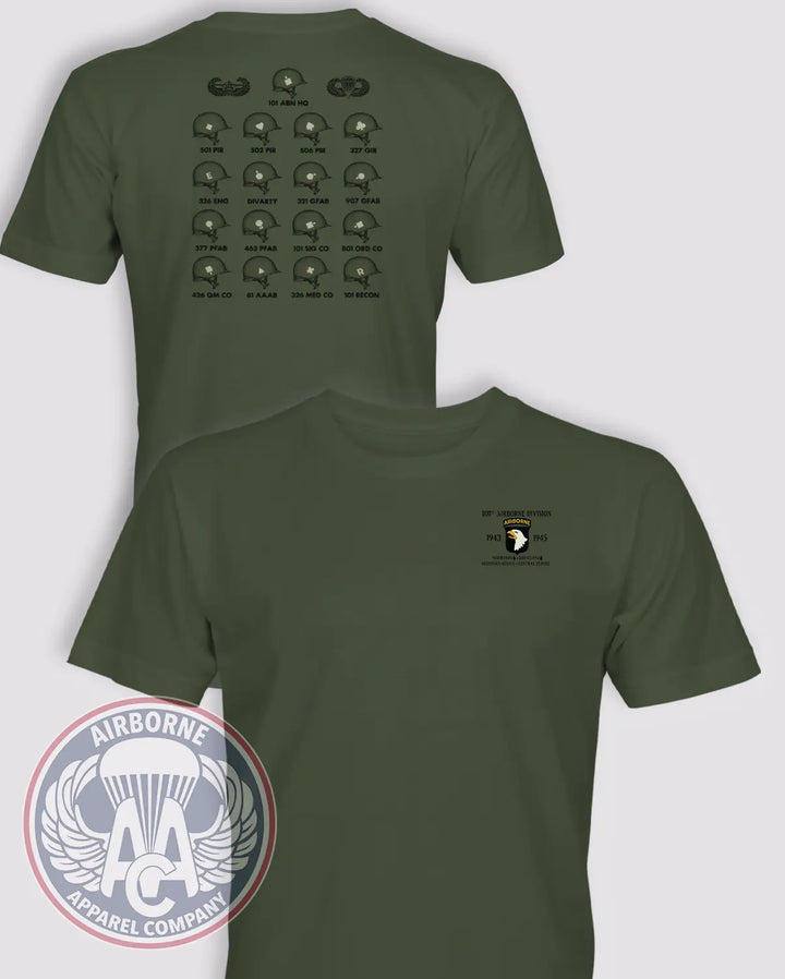 101st Airborne Division WWII Helmet Insignia T-Shirt