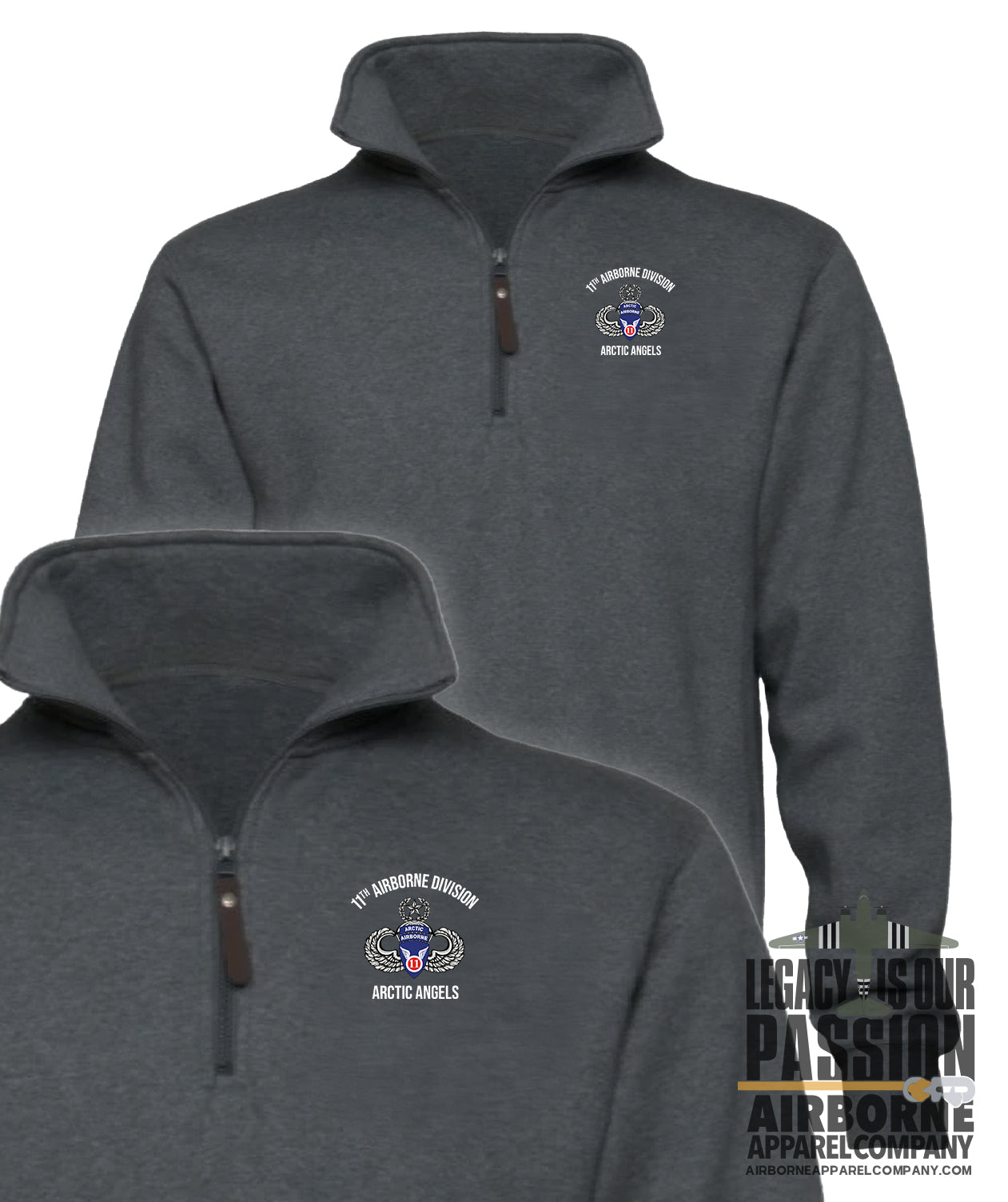 101  11th Airborne Quarter-Zip Pullover – Airborne Apparel Co.