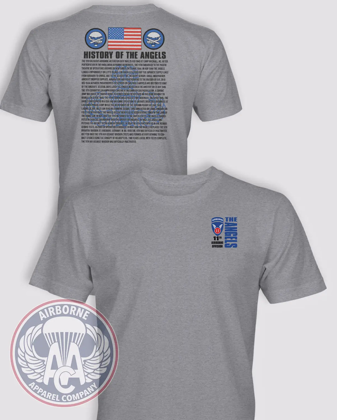 11th Airborne History T-Shirt Reproduction