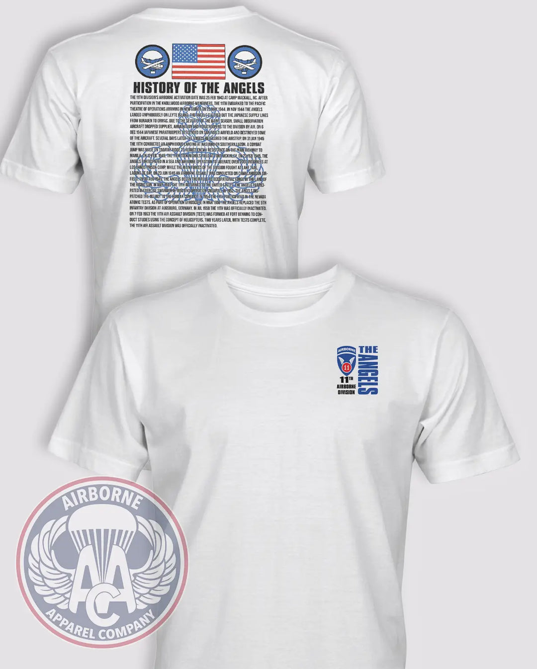 11th Airborne History T-Shirt Reproduction