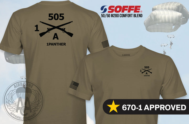 1-505th Infantry Regiment Guidon T-Shirt