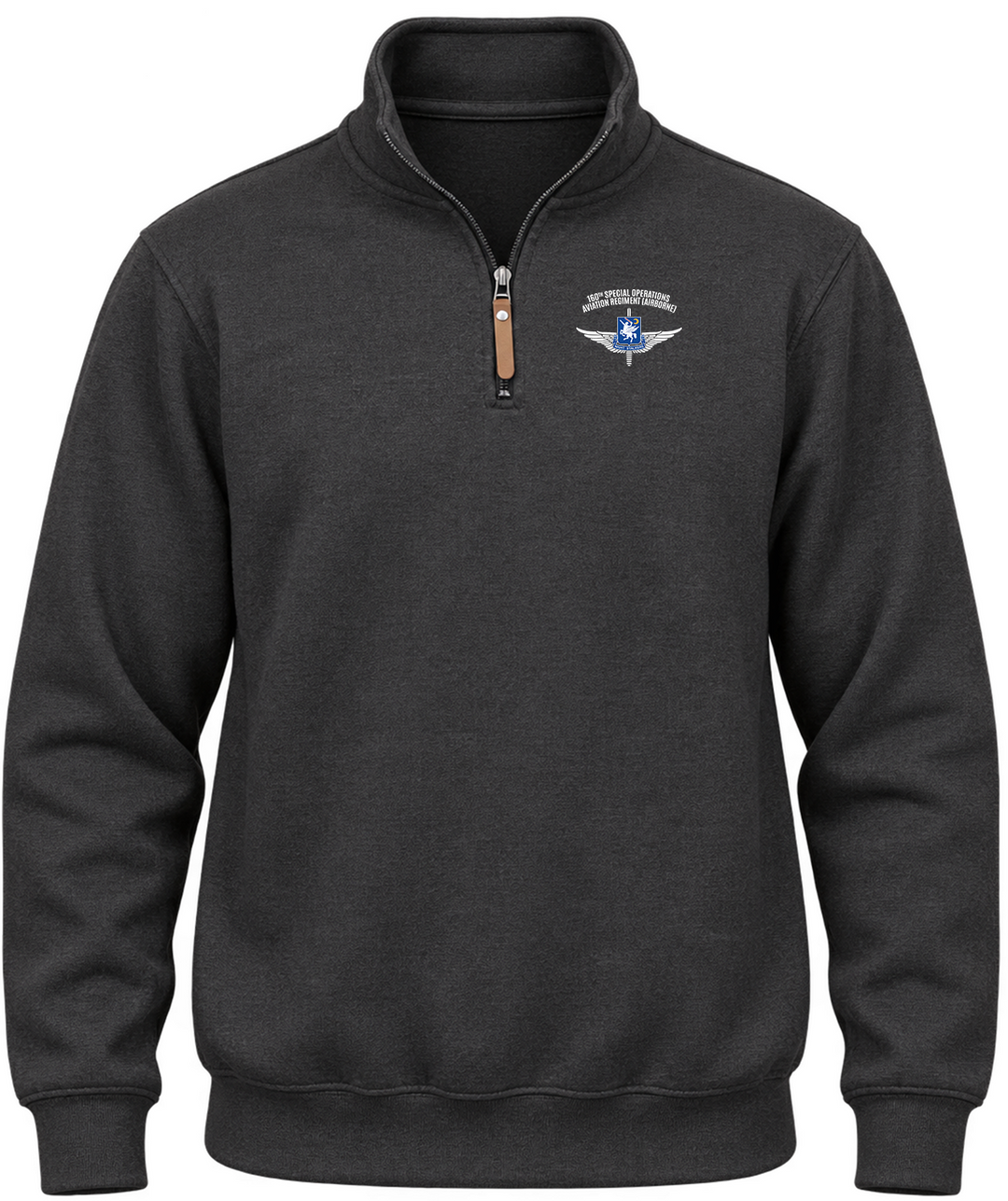 160th SOAR Quarter-Zip Pullover in Black Heather