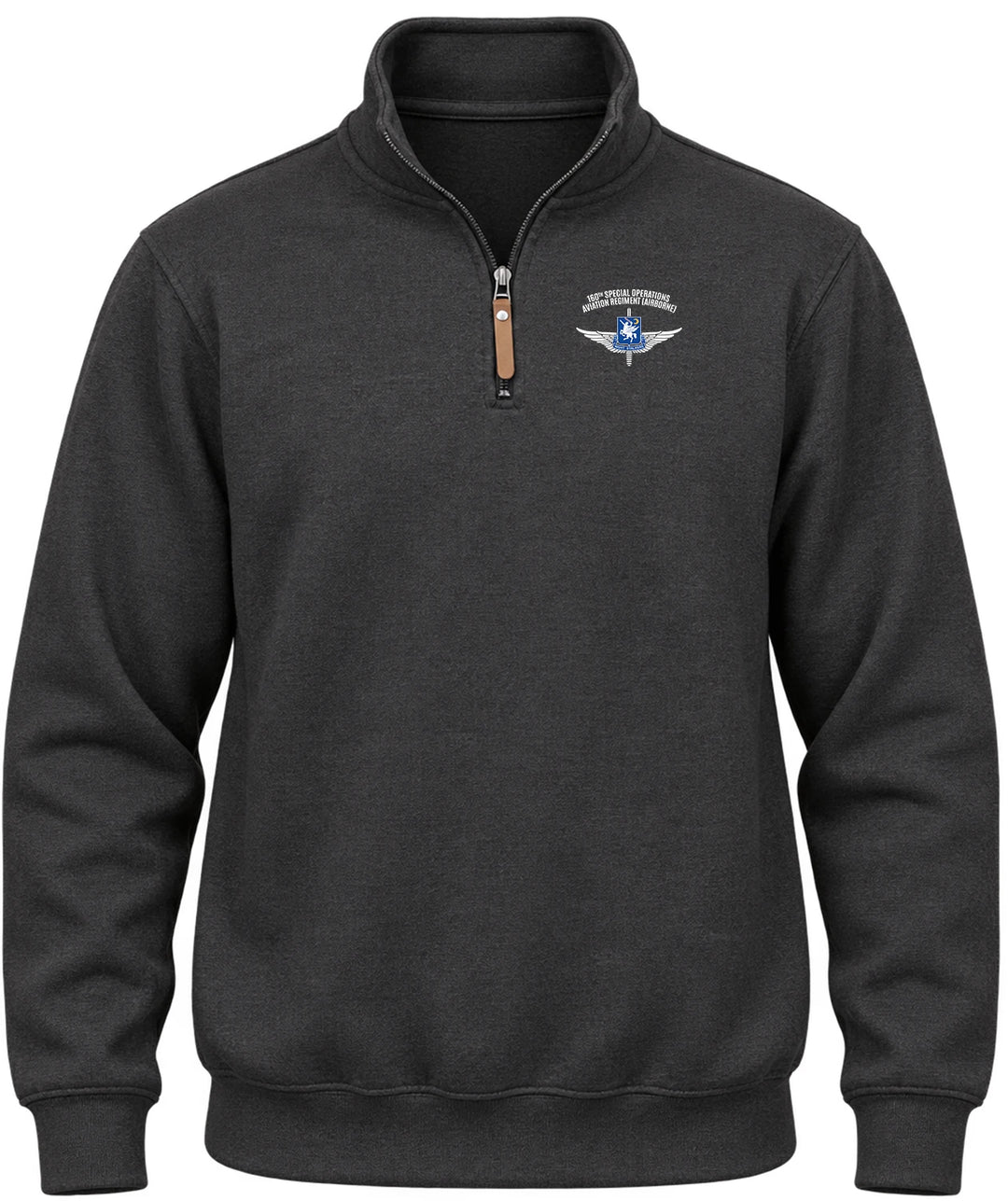 160th SOAR Quarter-Zip Pullover in Black Heather