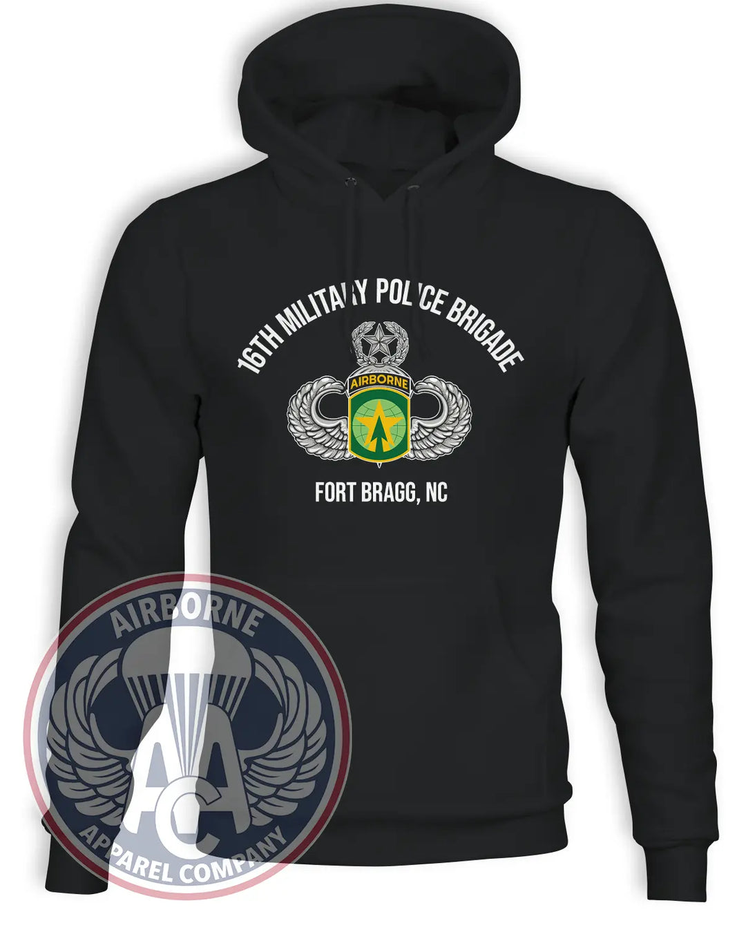 16th Military Police Brigade Champion Powerblend Hoodie in Black
