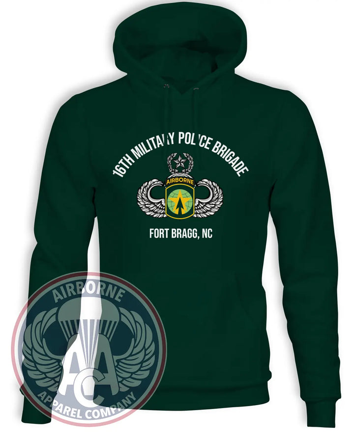 16th Military Police Brigade Champion Powerblend Hoodie in Forest Green