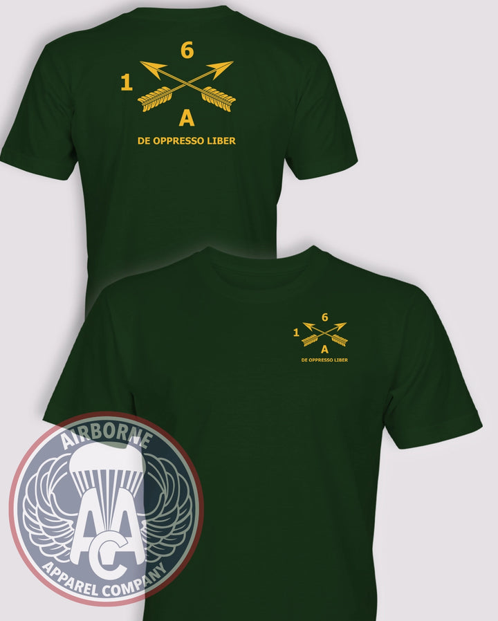 Alpha Company, 1st Battalion, 6th Special Forces Group guidon Forest Green T-shirt