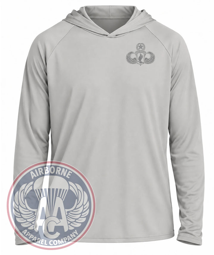 173rd Airborne Brigade UPF Hoodie — Light Gray