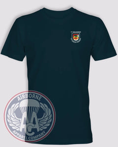 1st Squadron 73rd Cavalry Regiment crest T-shirt in Navy