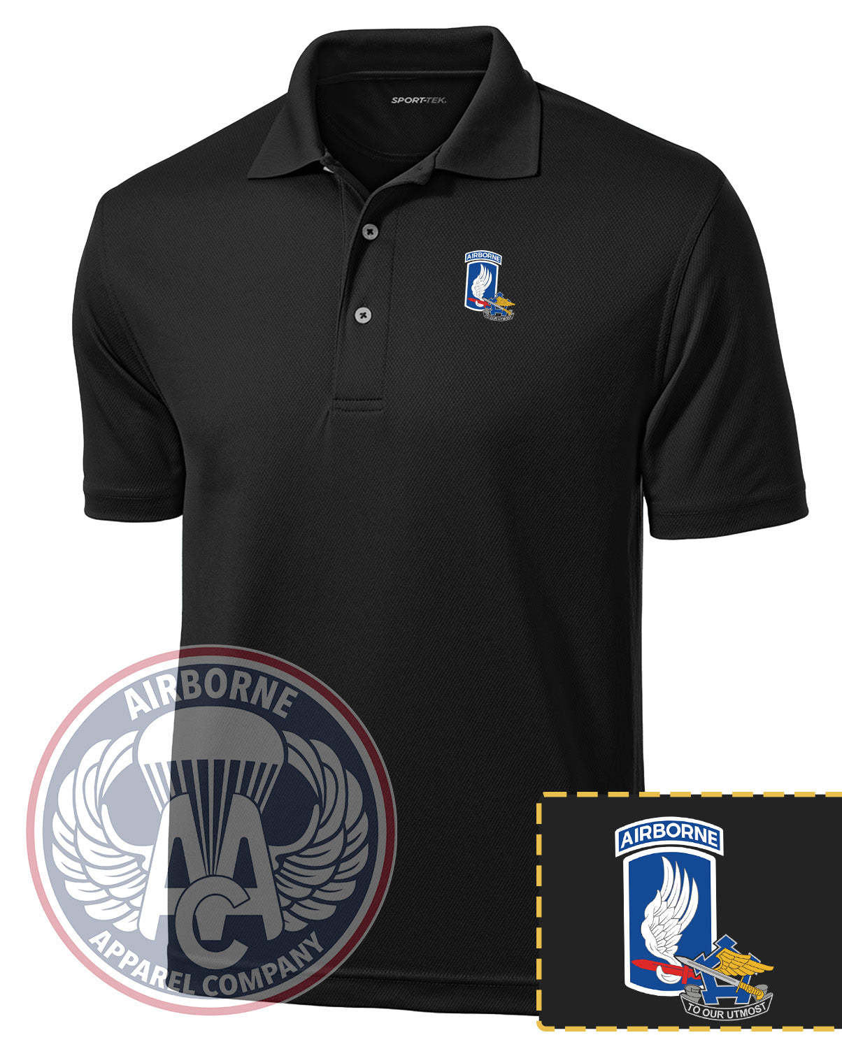 173rd Light Support Battalion (Airborne) Dri-Mesh Polo – Airborne ...