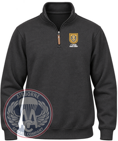 1st Special Forces Group Flash Quarter-Zip Pullover in Black Heather
