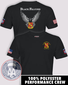 2-319th Airborne Field Artillery Regiment (AFAR) Black Falcons Dri-Fit Performance Shirt
