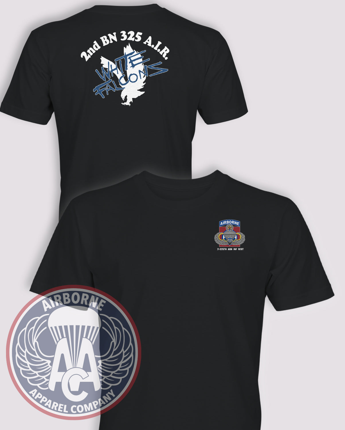 2-325 A.I.R. 1990s White Falcons Shirt Reproduction – Airborne