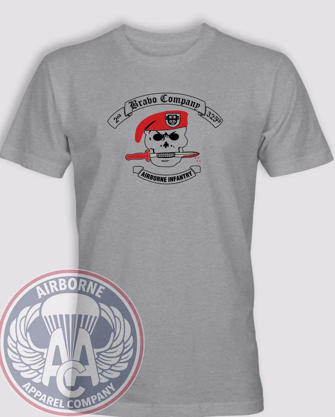 Bravo Company 2/325 PT Shirt Reproduction in Heather Gray