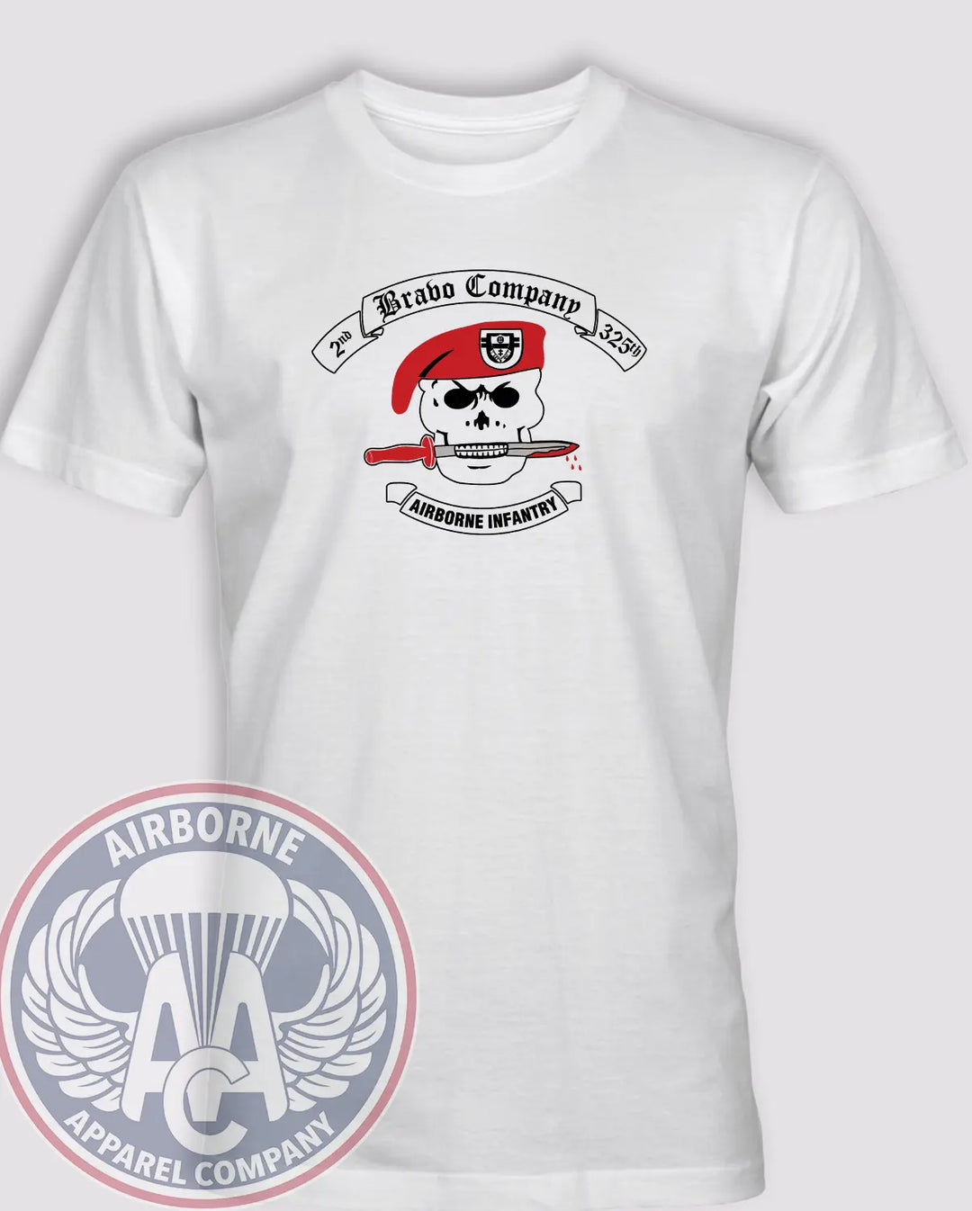 Bravo Company 2/325 PT Shirt Reproduction in White