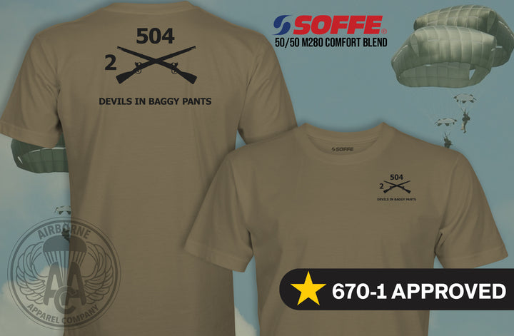 2-504th Infantry Regiment Guidon T-Shirt