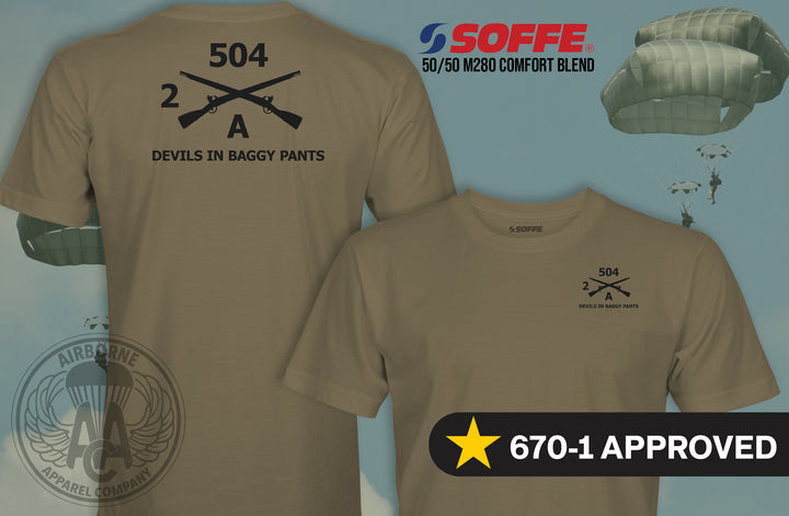2-504th Infantry Regiment Guidon T-Shirt