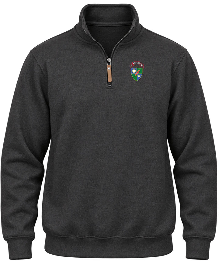 75th Ranger Regiment 2nd Battalion Scroll &amp; Crest Quarter-Zip Pullover