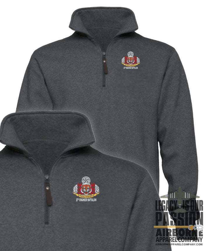 27th Engineer Battalion (A) Quarter-Zip Fleece Pullover