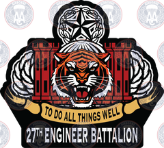 27th Engineer Battalion (A) Vinyl Decal