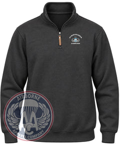 313th Military Intelligence Battalion Quarter-Zip Pullover in Black Heather