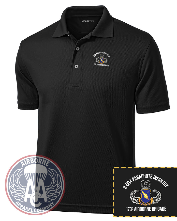 3-504 PIR 173rd Airborne Brigade Dry-Mesh Polo