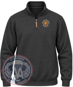 353rd Civil Affairs Command Quarter-Zip Pullover in Black Heather