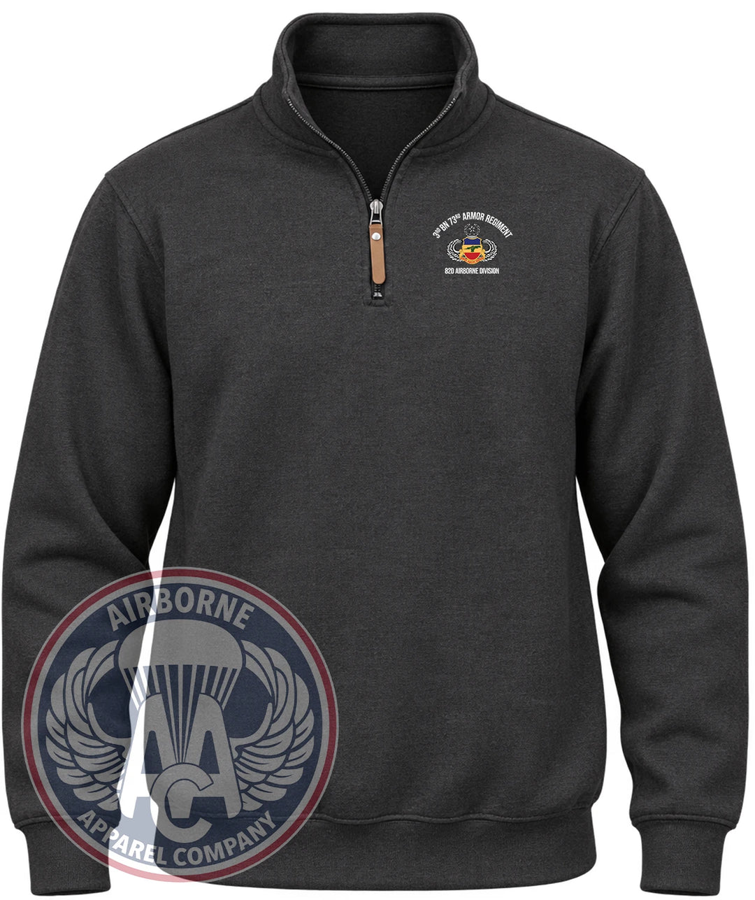 3/73 Armor Quarter-Zip Pullover in Black Heather